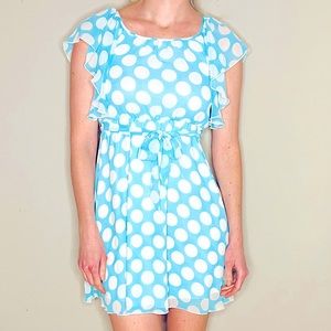 Polka Dot Baby Blue Dress.